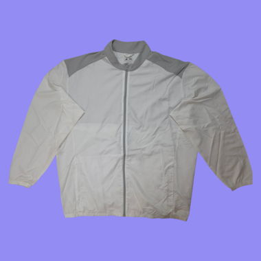 Adidas Club White/Grey Golf Windbreaker Jacket 