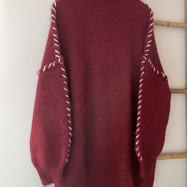 Robe pull rouge bordeaux