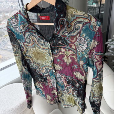 Vintage Teddy's Paisley Blouse y2k