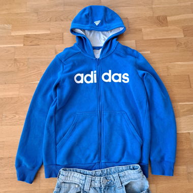 Veste à capuche Adidas bleue