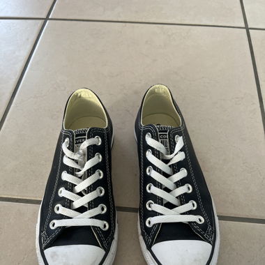 Converse noir en simili cuir 