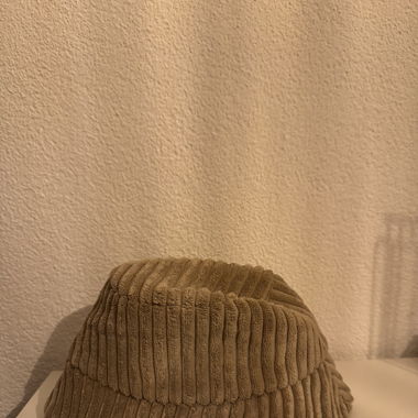 Beige Stofffischerhut
