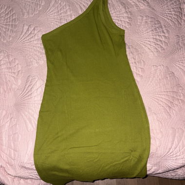 Asymmetrisches Langkleid in Grün von Vero Moda