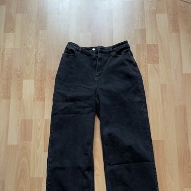 wide leg black jeans