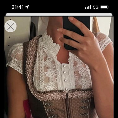 Krüger Dirndl braun mit Bluse, neuwertig