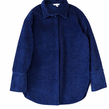 Blaues Cordhemd/-jacke