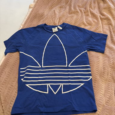 Adidas Blue Graphic T-Shirt, it has little stains