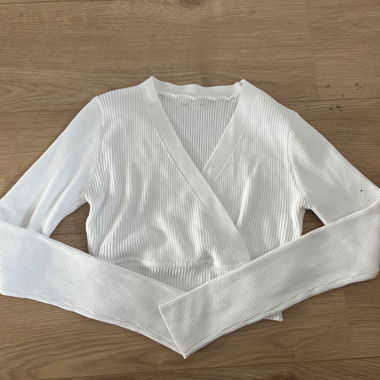 Top incrociato bianco