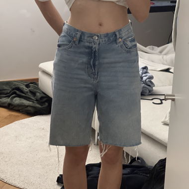 Light blue jorts