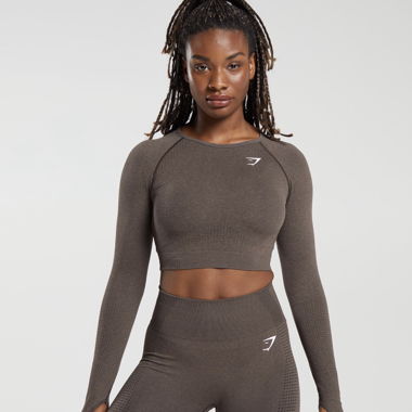 Brandnew Gymshark Vital Crop Top marron