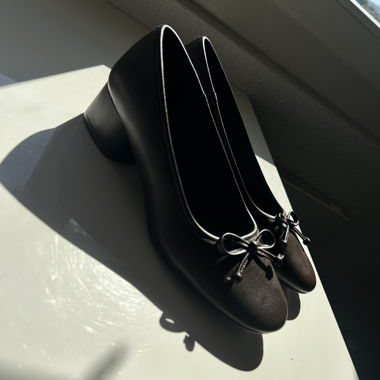Brown Ballet Flats with Heels