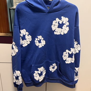 Felpa con cappuccio blu