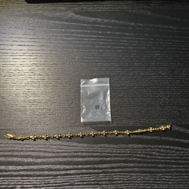 CH Gold Kreuz Graviertes Armband 22CM