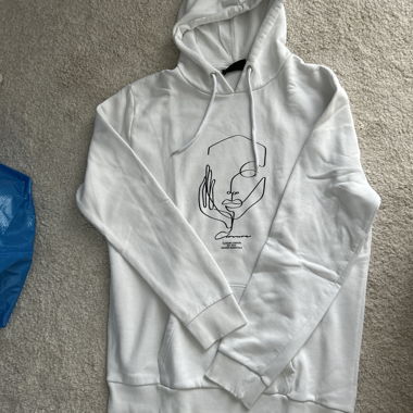 Hoodie blanc avec imprimé
