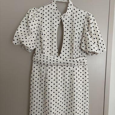 Polka Dot Sommerkleid kurz, Gr. L