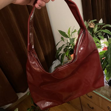 Handbag Bordeaux-rot Kunstleder