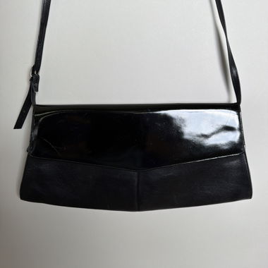 Sac à bandoulière en cuir noir