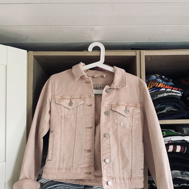 Rosa Jeansjacke