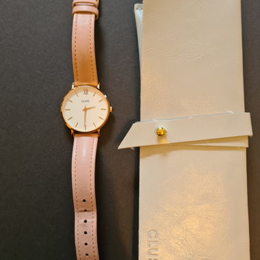 Orologio Cluse rosa e dorato