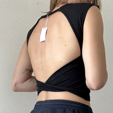 Brand new Backless top with built in bra