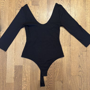 Black long-sleeve bodysuit