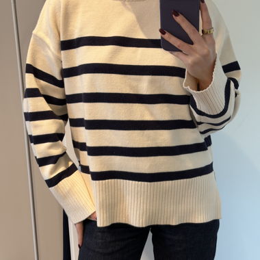 Maglione in maglia a righe Zara