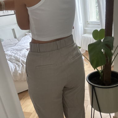 Grau/ Beige Hosen