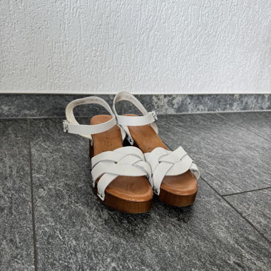 Tamaris Riemensandalette Damen weiss/braun - 38