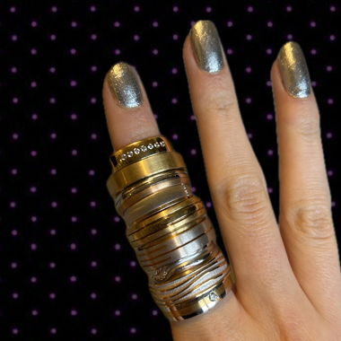 Gold- and Silver-Colored Ring Set