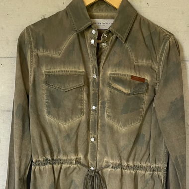  Golden Goose Military-Inspired Shirt Dres