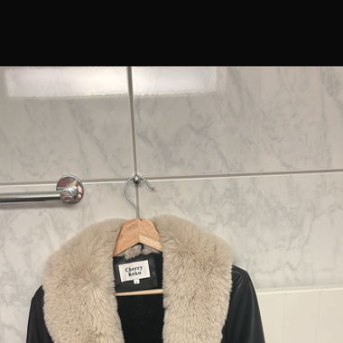Echt läder Pelz Jacke