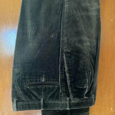 Pantalon en velours côtelé foncé Brioni