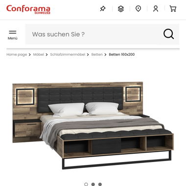Bett mit Led