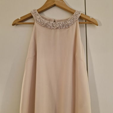Rose Top mit Perlenverzierung