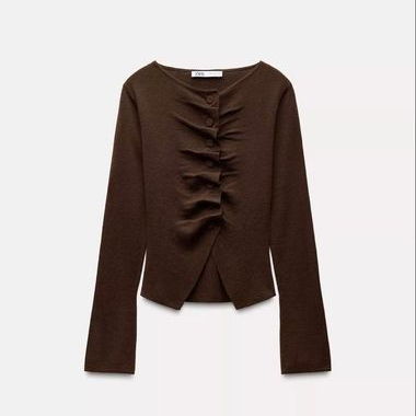 Top marrone Zara