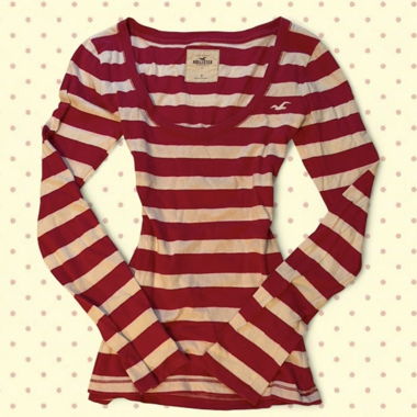 Hollister longsleeve vintage raro rosa e bianco