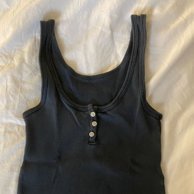 Top mit Knöpfen marineblau