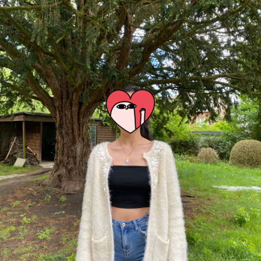 White embroidered cardigan