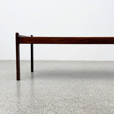 Mid-Century Couchtisch, braunes Holz