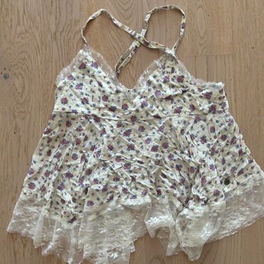 floral blouse with lace embroidery from hollister