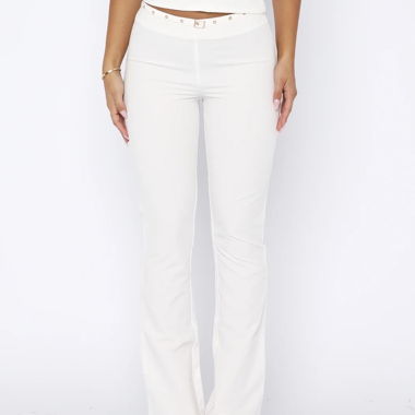 Weisse Bootcut-Hose von White Fox