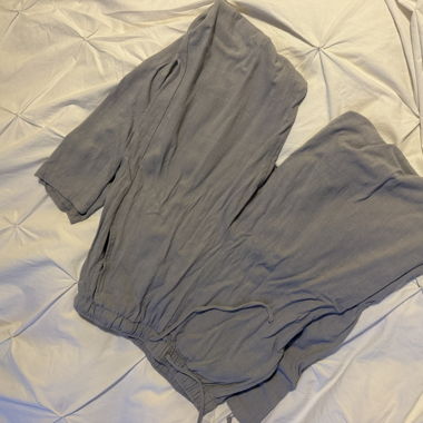 Grey Stradivarius fabric trousers