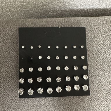 Ohrstecker Set silberfarben