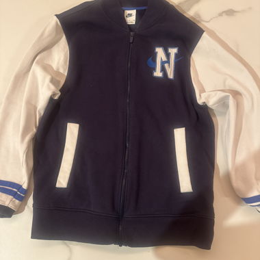 Nike Jacke dunkelblau und weiss