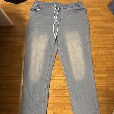 Jeans casual azzurri con coulisse
