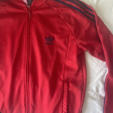 Giacca con zip Adidas rossa M/L