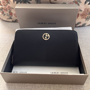 Schwarze Geldbörse Giorgio Armani