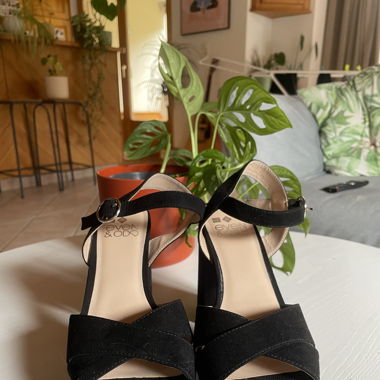 Sandales à talons noires 