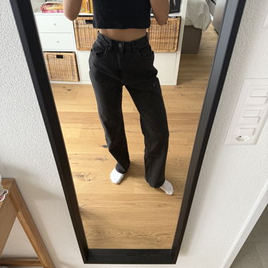 Strech Straight Jeans Black