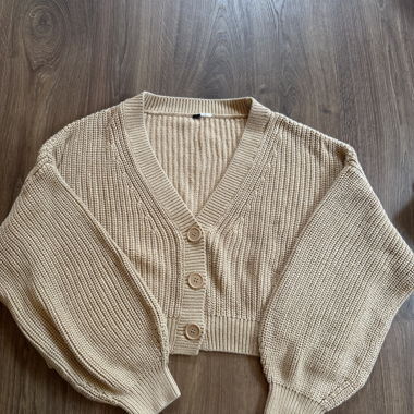 Beige Knit Cardigan